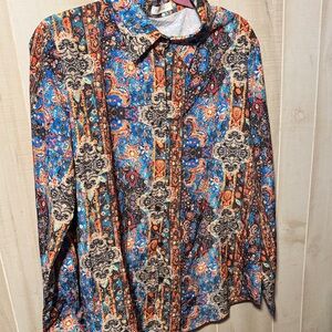 Colorful Paisley Button Down Shirt